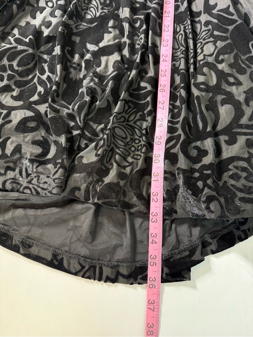 Urban Outfitters Free People Velvet Burnout Black Floral Mini Dress Size Medium - Picture 16 of 16